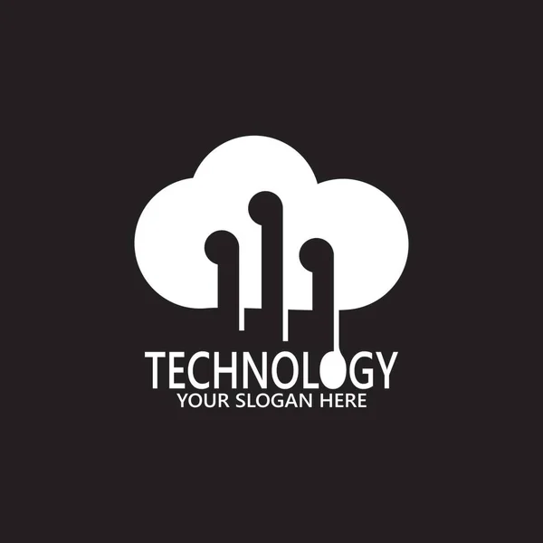 Technology Logo Design Vector Template — Stockvektor