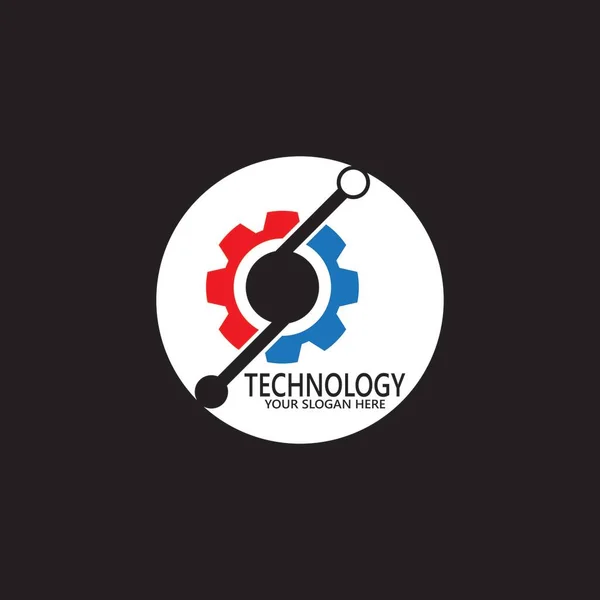 Plantilla Vectorial Diseño Logo Tecnología — Archivo Imágenes Vectoriales