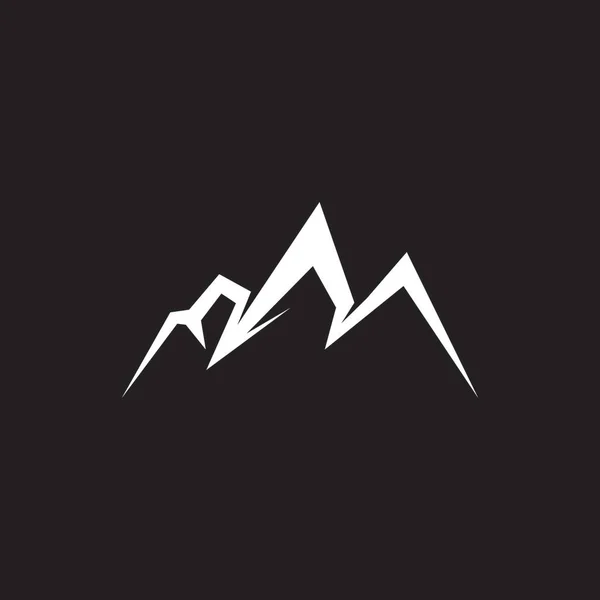 Mountain Icon Logo Template Vector Illustratie Ontwerp — Stockvector