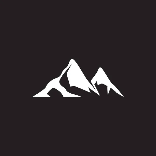 Icono Montaña Logo Plantilla Diseño Ilustración Vectorial — Archivo Imágenes Vectoriales