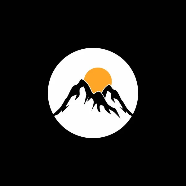 Horská Ikona Logo Šablona Vektorové Ilustrace — Stockový vektor