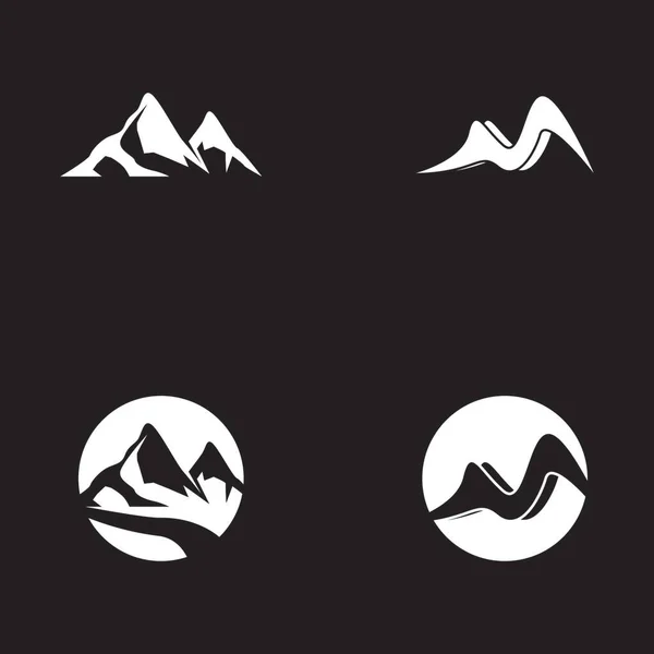 Icona Montagna Logo Template Disegno Illustrazione Vettoriale — Vettoriale Stock