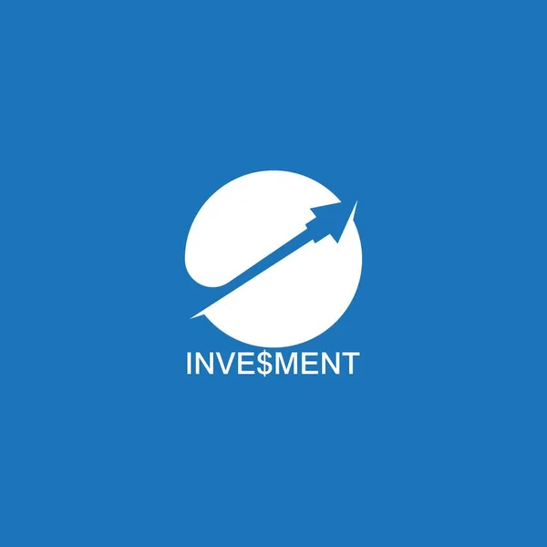 Modello Vettoriale Logo Marketing Investimento — Vettoriale Stock