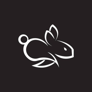 Tavşan şablonu vektör resimleme tasarımı