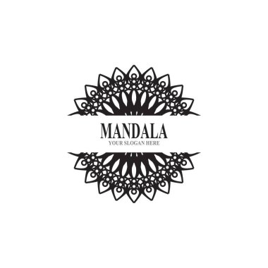 Mandala logo tasarımı vektör çizimi