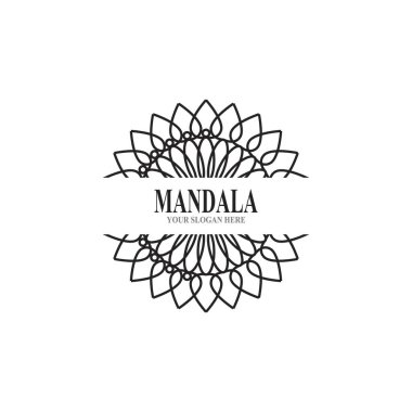 Mandala logo tasarımı vektör çizimi