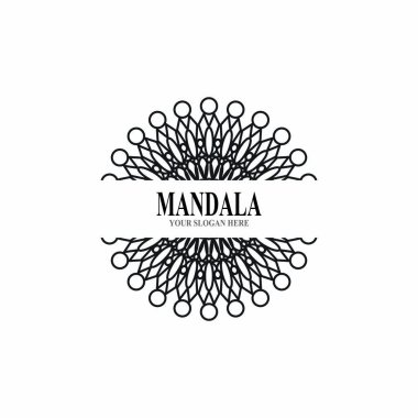 Mandala logo tasarımı vektör çizimi