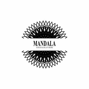 Mandala logo tasarımı vektör çizimi