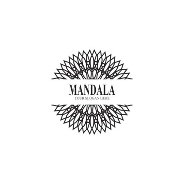 Mandala logo tasarımı vektör çizimi