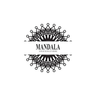 Mandala logo tasarımı vektör çizimi