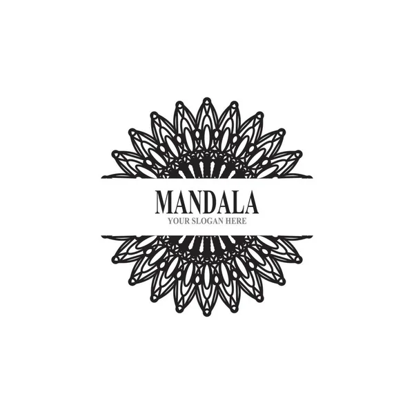 Mandala Logo Ontwerp Vector Illustratie — Stockvector