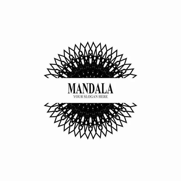 Mandala Logo Ontwerp Vector Illustratie — Stockvector