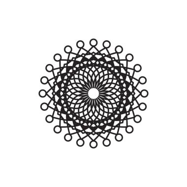 Mandala logo tasarımı vektör çizimi