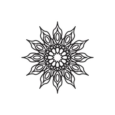 Mandala logo tasarımı vektör çizimi
