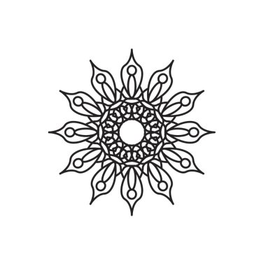 Mandala logo tasarımı vektör çizimi