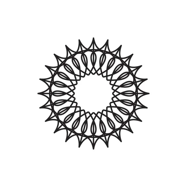 Logo Mandala Disegno Vettoriale Illustrazione — Vettoriale Stock