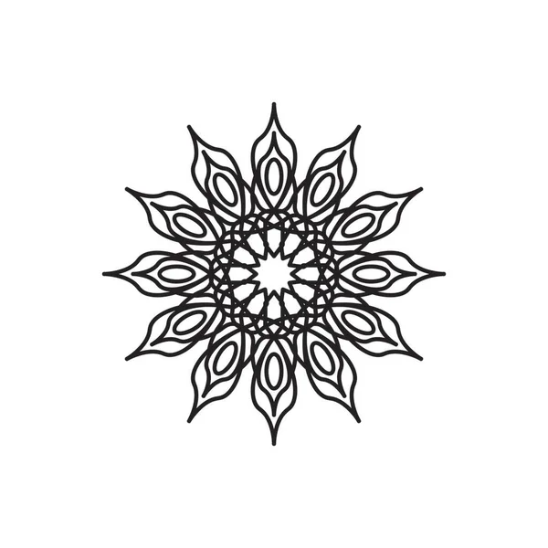 Mandala logo tasarımı vektör çizimi