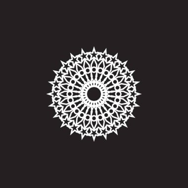 Mandala logo tasarımı vektör çizimi