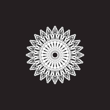 Mandala logo tasarımı vektör çizimi