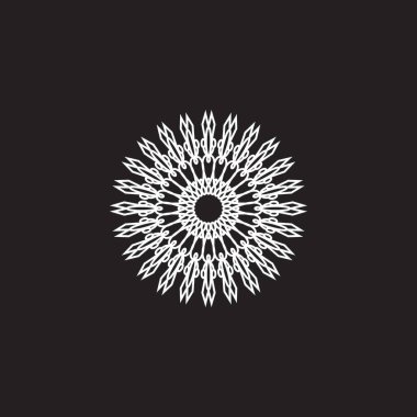 Mandala logo tasarımı vektör çizimi