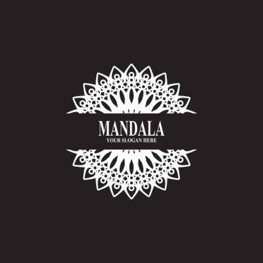 Mandala logo tasarımı vektör çizimi