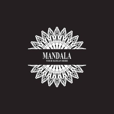 Mandala logo tasarımı vektör çizimi