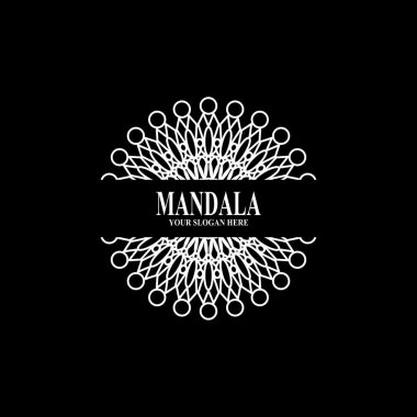 Mandala logo tasarımı vektör çizimi