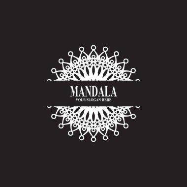Mandala logo tasarımı vektör çizimi