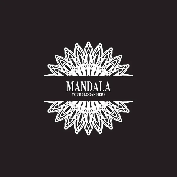 Mandala Logo Tasarımı Vektör Çizimi — Stok Vektör