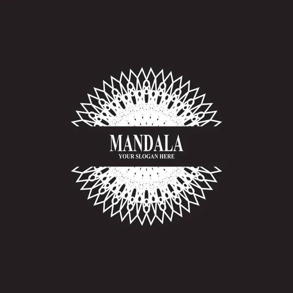 Ilustrasi Logo Vektor Desain Mandala - Stok Vektor