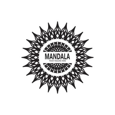 Mandala logo tasarımı vektör çizimi