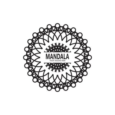 Mandala logo tasarımı vektör çizimi