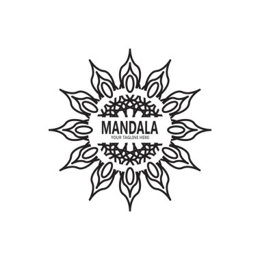 Mandala logo tasarımı vektör çizimi