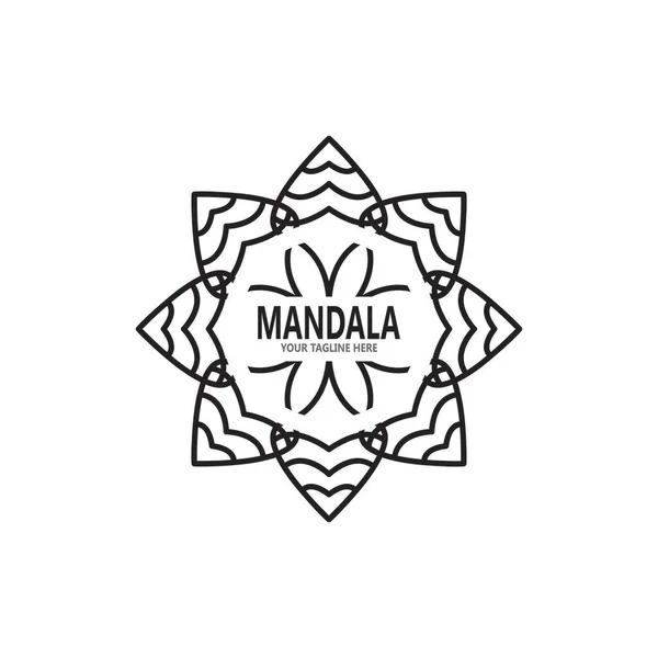 Mandala Logotipo Design Vetor Ilustração —  Vetores de Stock