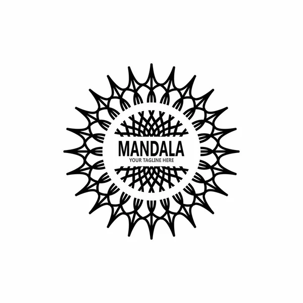 Mandala Logotipo Design Vetor Ilustração —  Vetores de Stock