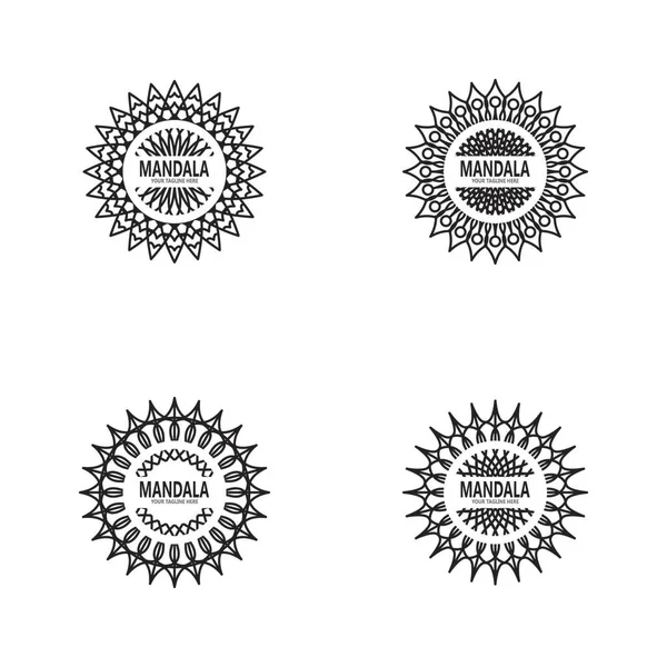 Mandala Logo Design Vektor Illustration — Stockvektor