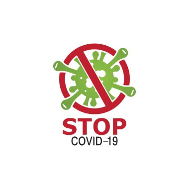 Covid-19 koruma logo vektör çizimi
