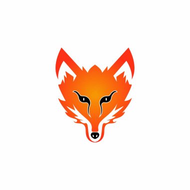 Fox vektör illüstrasyon siluet simge tasarımı