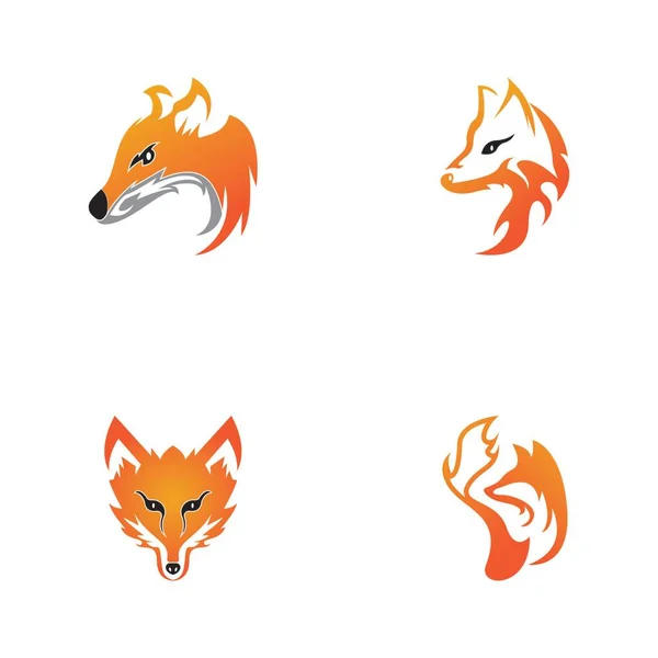Fox Vektor Illusztráció Sziluett Ikon Design — Stock Vector