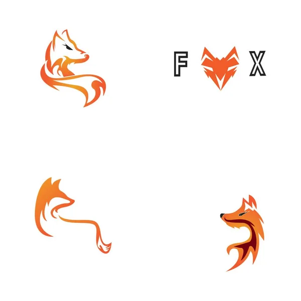 Σχεδιασμός Εικονιδίου Εικονογράφησης Διανύσματος Fox — Διανυσματικό Αρχείο