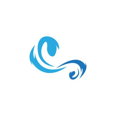 Su dalgası simgesi vektör çizim logosu