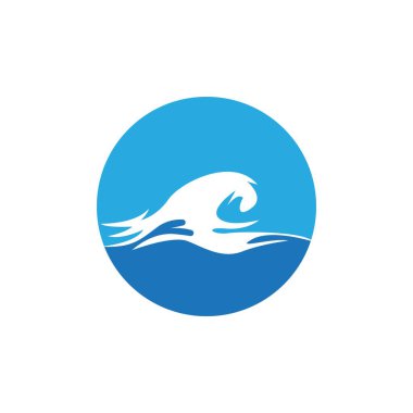 Su dalgası simgesi vektör çizim logosu