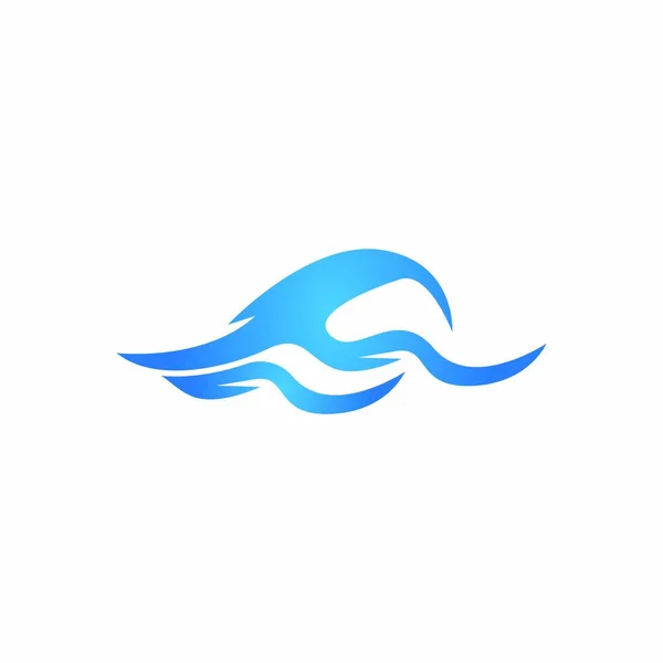 Wasser Welle Symbol Vektor Illustration Design Logo — Stockvektor