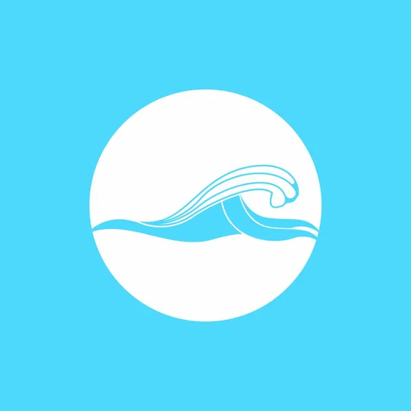 Logoen Utforming Vektorrammer Med Vannbølgeksikon – stockvektor