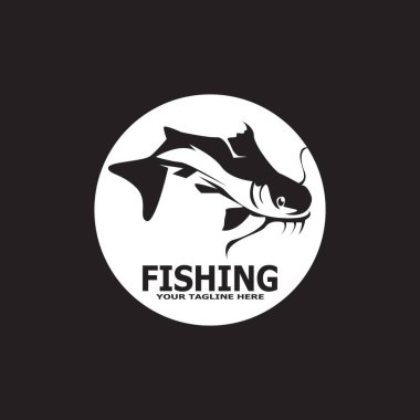 Balık logosu şablonu. Yaratıcı vektör sembolü