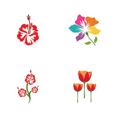 Çiçek güzelliği logo vektör illüstrasyonu