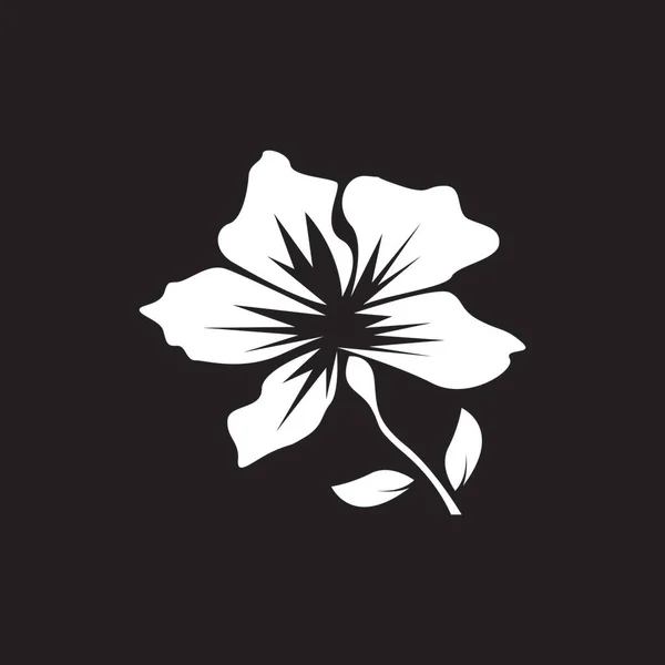 黑色背景的花朵图标和符号 — 图库矢量图片