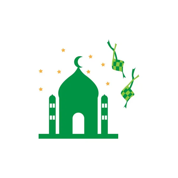 Ketupat Lebaran Idul Fitri Logo Vector Template — 图库矢量图片