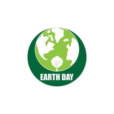 Dünya günü ekoloji logo vektör şablonu