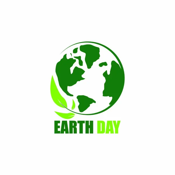 Earth Day Ökologie Logo Vektorvorlage — Stockvektor